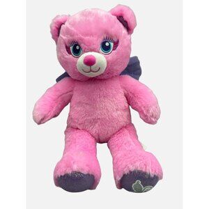 Build-A-Bear Pink Fairy Bear Plush 16” Purple Tulle Glitter Wings